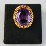 Zlatý prsten s ametystem Zlatý prsten s ametystem
