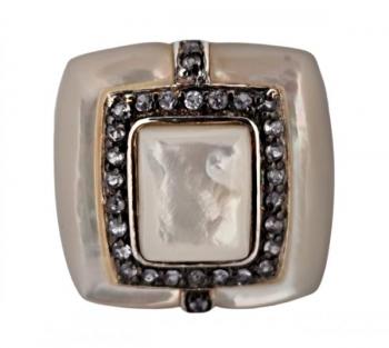 Stříbrný prsten s perleťovým čtvercem Stříbrný prsten s perleťovým čtvercem