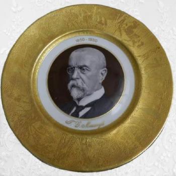 Zlacený talíř, T.G. Masaryk - Karlsbad SVEP, 1930 Zlacený talíř, T.G. Masaryk - Karlsbad SVEP, 1930