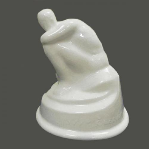 Bílá glazovaná soška Bílá glazovaná soška