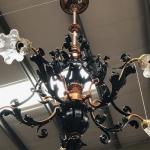 Secesní pětiramenný lustr, 1900, Rakousko - Uhersko Secesní pětiramenný lustr, 1900, Rakousko - Uhersko