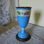 Malovaná petrolejová lampa v mosazné montáži Malovaná petrolejová lampa v mosazné montáži