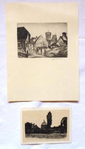 Jaroslav Šváb - Drážďany, Ulička s věží Jaroslav Šváb - Drážďany, Ulička s věží