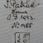 Cukřenka , zn. J.Patrák, Hamr u Třeboně, dat. 1943 Cukřenka , zn. J.Patrák, Hamr u Třeboně, dat. 1943