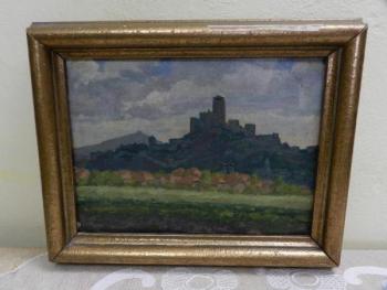 Obraz, krajina, olej na kartonu - Jano Šrámek 1931 Obraz, krajina, olej na kartonu - Jano Šrámek 1931