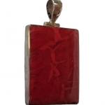 Přívěs stříbrný z červeného korálu  se žíháním Přívěs stříbrný z červeného korálu  se žíháním