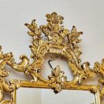 Velké vyřezávané zrcadlo Ludvík XV zlacené Velké vyřezávané zrcadlo Ludvík XV zlacené