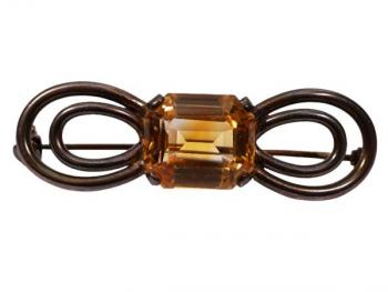 Stříbrná brož s topazem Stříbrná brož s topazem