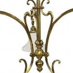 Secesní mosazný lustr, Rakousko - Uhersko, 1910 Secesní mosazný lustr, Rakousko - Uhersko, 1910