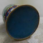 Zdobená modrá váza, cloisonné Zdobená modrá váza, cloisonné