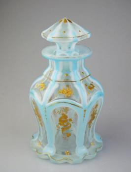 Biedermeierský skleněný flakon Biedermeierský skleněný flakon