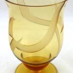 Art deková číše z ambrového skla Art deková číše z ambrového skla