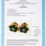 Smaragdové náušnice s diamanty Smaragdové náušnice s diamanty