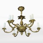 Mosazný secesní lustr, 1915 Mosazný secesní lustr, 1915