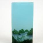 Secesní skleněná váza  Secesní skleněná váza