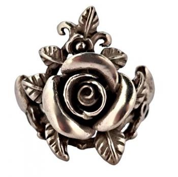 STŘÍBRNÝ STAROŽITNÝ PRSTEN - RŮŽE STŘÍBRNÝ STAROŽITNÝ PRSTEN - RŮŽE