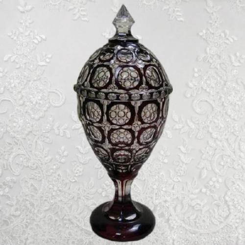 Masivní rubínová dóza / pohár - Nový Bor Masivní rubínová dóza / pohár - Nový Bor