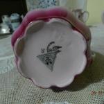 Růžové zlacené hrnky zdobené růžemi 4 ks Růžové zlacené hrnky zdobené růžemi 4 ks