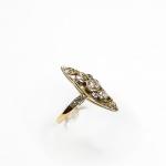 Starožitný zlatý prsten s brilianty Starožitný zlatý prsten s brilianty