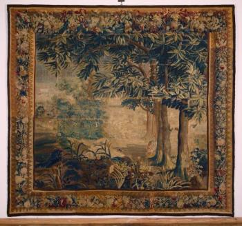 Starožitný gobelín z Aubussonu 230 X 250 cm 18. st Starožitný gobelín z Aubussonu 230 X 250 cm 18. st