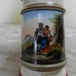 Porcelánový malovaný korbel / krýgl, průsvitka Porcelánový malovaný korbel / krýgl, průsvitka