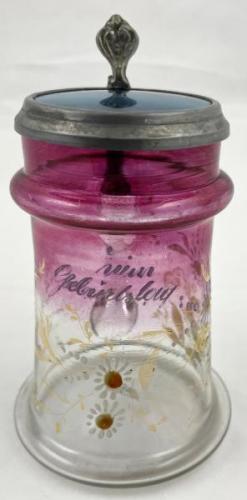 Malý korbel s kopretinami a nápisem Malý korbel s kopretinami a nápisem