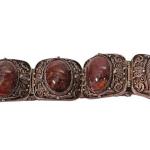 Stříbrný náramek s přírodními kameny Stříbrný náramek s přírodními kameny