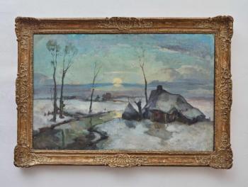 Zimní krajina s chaloupkou Zimní krajina s chaloupkou