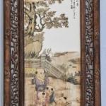 Čínský porcelánový panel s malbou dětí Čínský porcelánový panel s malbou dětí