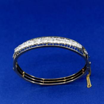 Zlatý náramek s diamantovými routami Zlatý náramek s diamantovými routami