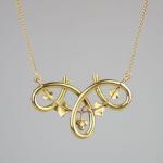 Zlatý náhrdelník s perličkami Zlatý náhrdelník s perličkami