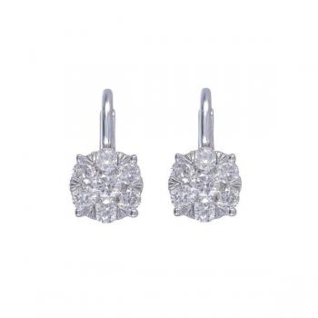 Zlaté náušnice s přírodními diamanty (1,14 ct) Zlaté náušnice s přírodními diamanty (1,14 ct)