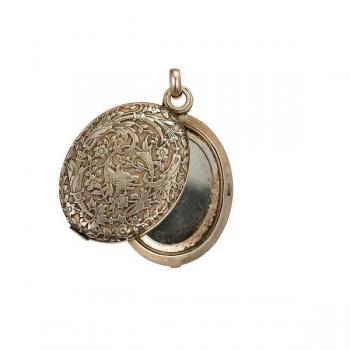 Secesní stříbrný otevírací medailon Secesní stříbrný otevírací medailon