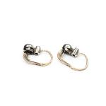 Briliantové secesní náušnice, sněhuláci Briliantové secesní náušnice, sněhuláci