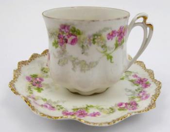 Secesní šálek s růžičkami - Zdekauer, Stará Role Secesní šálek s růžičkami - Zdekauer, Stará Role