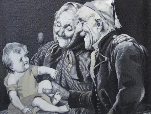 Gobelín - Radost z vnoučete (Francie) Gobelín - Radost z vnoučete (Francie)