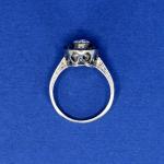 Au 585/1000/ 3,75 g, briliant starého brusu 0,56 ct (I/Si), safír Au 585/1000/ 3,75 g, briliant starého brusu 0,56 ct (I/Si), safír