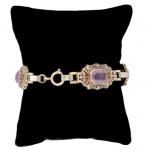 STŘÍBRNÝ ART DECO NÁRAMEK S AMETYSTY STŘÍBRNÝ ART DECO NÁRAMEK S AMETYSTY