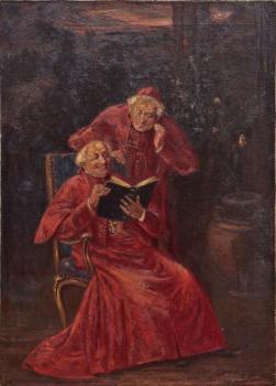 Obraz „Čtoucí kardinál” Olej Obraz „Čtoucí kardinál” Olej