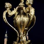 Starožitný francouzský bronzový lustr Mazarin Starožitný francouzský bronzový lustr Mazarin