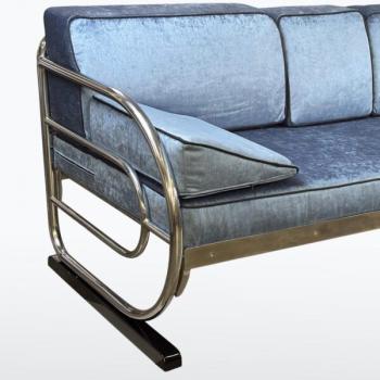 Chromovaná trubková pohovka Chromovaná trubková pohovka