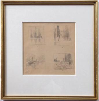 Ferdinand Engelmüller - Čtyři kresby tužkou Ferdinand Engelmüller - Čtyři kresby tužkou