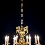 Starožitný francouzský bronzový lustr Mazarin Starožitný francouzský bronzový lustr Mazarin