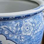 Čínský ručně malovaný porcelánový květináč  Čínský ručně malovaný porcelánový květináč