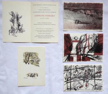 Čtyři barevné litografie, 1x zinkografie Čtyři barevné litografie, 1x zinkografie