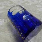 Autorská broušená modrá váza  Autorská broušená modrá váza