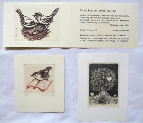 Rudolf Broulím - Dvě exlibris, Oznámení, Hermi van Rudolf Broulím - Dvě exlibris, Oznámení, Hermi van