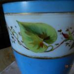 Malovaná petrolejová lampa v mosazné montáži Malovaná petrolejová lampa v mosazné montáži