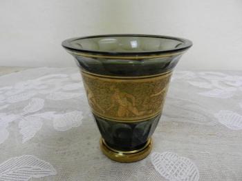 Kouřová váza s oroplastikou - Moser Kouřová váza s oroplastikou - Moser