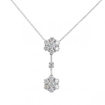 Luxusní diamantový náhrdelník 1,35 ct, z bílého zl Luxusní diamantový náhrdelník 1,35 ct, z bílého zl